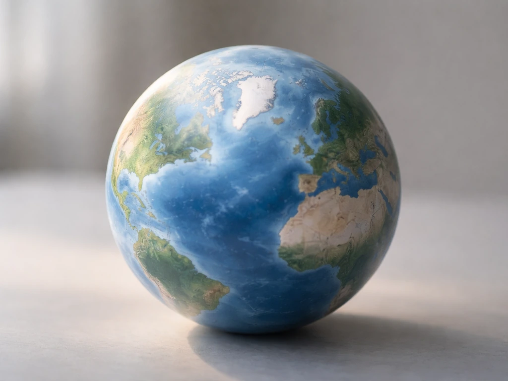 Minimal globe inset showing cool northern regions where bearberry naturally grows